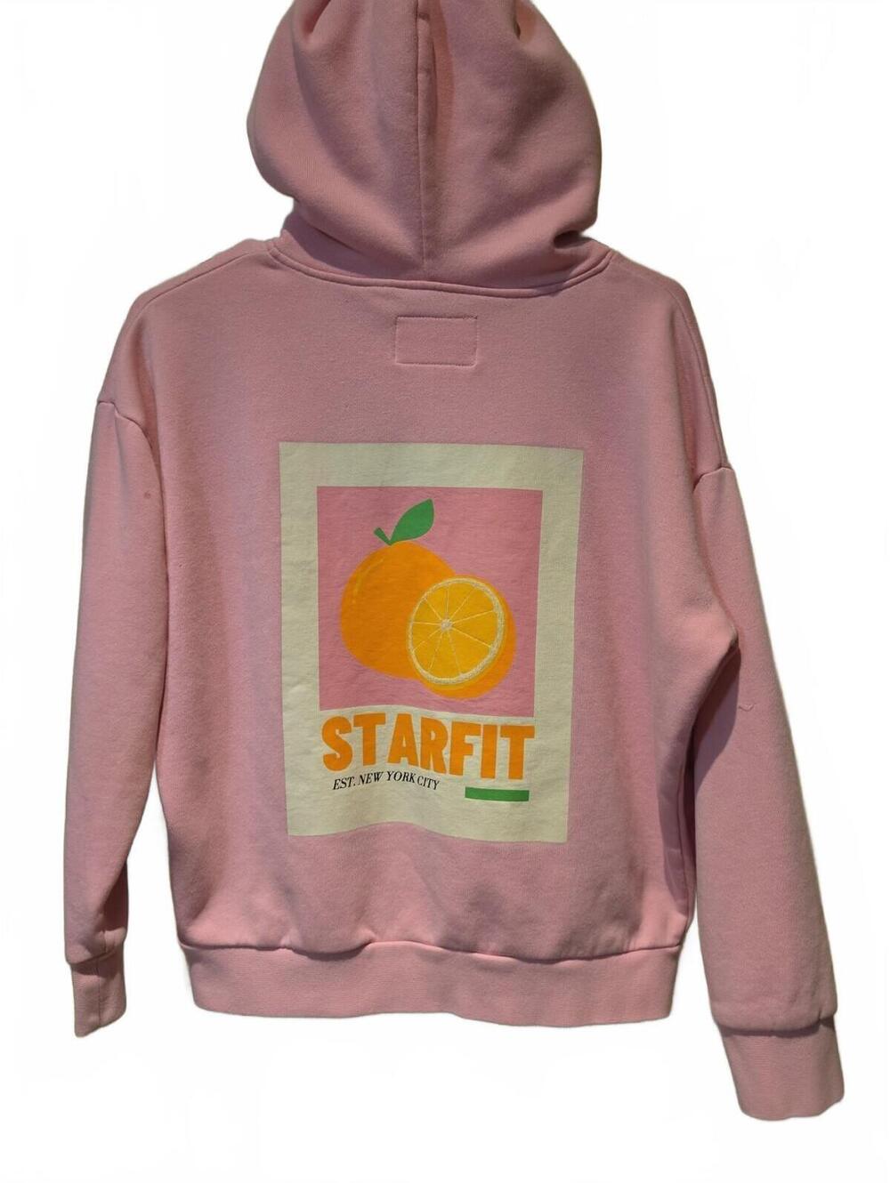 Starfit Citrus Squeeze Pink Women's Hooded Sweatshirt Size XS